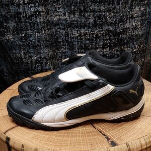 Puma Black and White Athletic Cleats